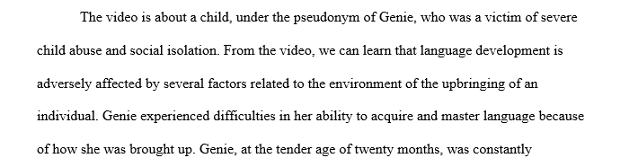 What did this video teach us about Language development