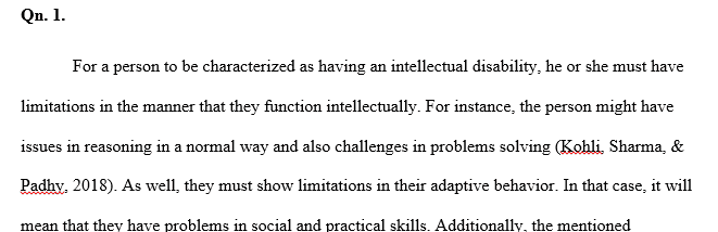 What is an intellectual disability