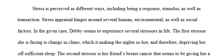 What stressors exist in Debby's life