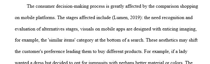 Which stages of the consumer decision-making process