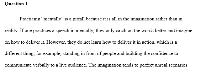 Why is practicing mentally a pitfall