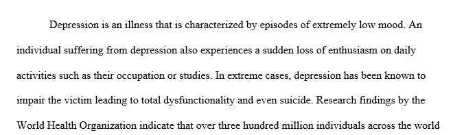 Argumentative essay rough draft on depression and women