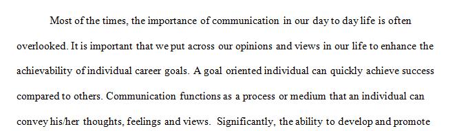 Aspects of communication
