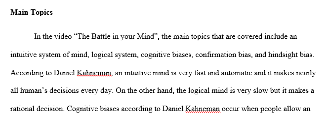 Behavioral Economics and the Psychology of Decision Making