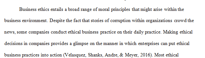 Ethics and Social Responsibility