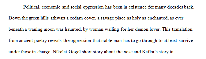 Political, economic and social oppression
