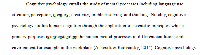 Cognitive psychology