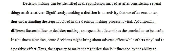 Decision-Making Process Info graphic