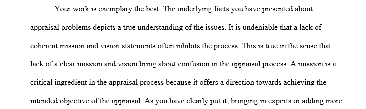 Define appraisal problems and targets of intervention