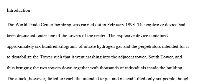 Describe the persons or groups responsible for the attack.