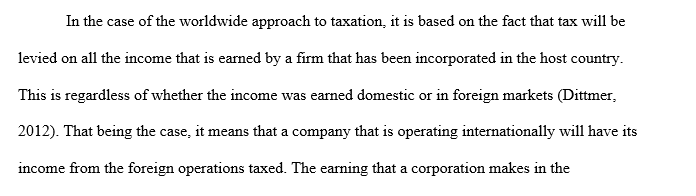 Describe the two basic approaches to taxation