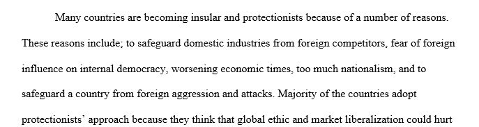 Develop a global ethic over national self-interest and argues that the massive changes in technology