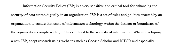 Develop a new Information Security Policy