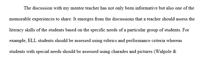 Discuss the small group literacy skills lesson plan