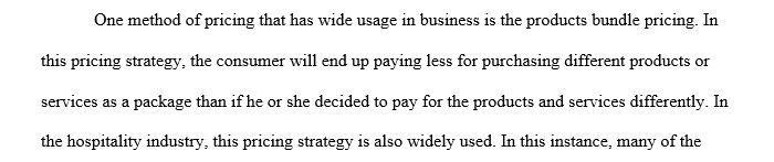 Discuss which pricing approach(es) or method(s) have been used in pricing products