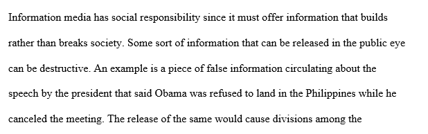 Does the information media have social responsibility