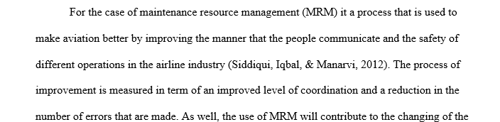 Explain the benefits of a MRM program in aviation
