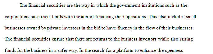 Financial Securities