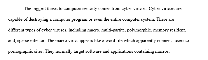 Find the names of five different cyber viruses