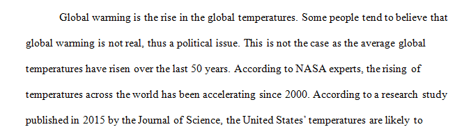 Informational Writing: Global Warming