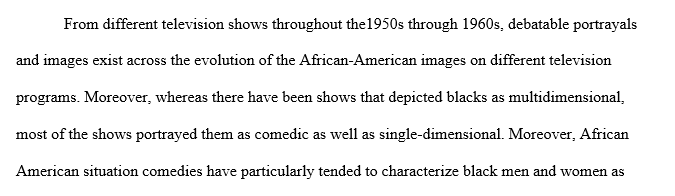How African Americans were portrayed in shows