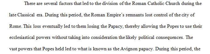 How did the church become divided, and how was it reunited