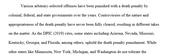How many states have capital punishment and how many do not