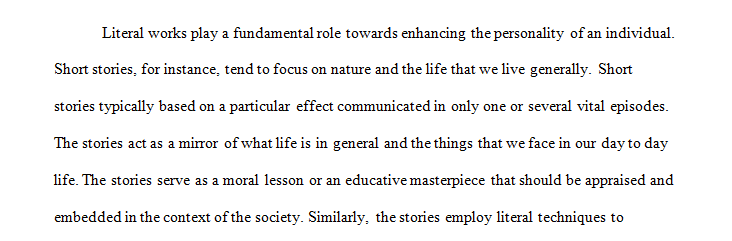 Impact of Short Stories to Peoples’ Personality