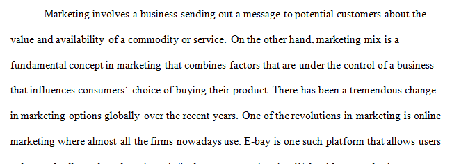 Marketing Mix EBay