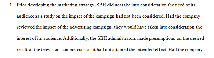 Marketing Scenario Analyses