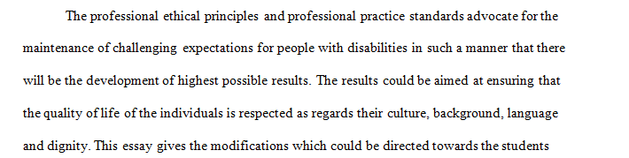 Modifications and Professional Ethical Principles