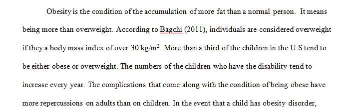 Policy Analysis of Child Obesity
