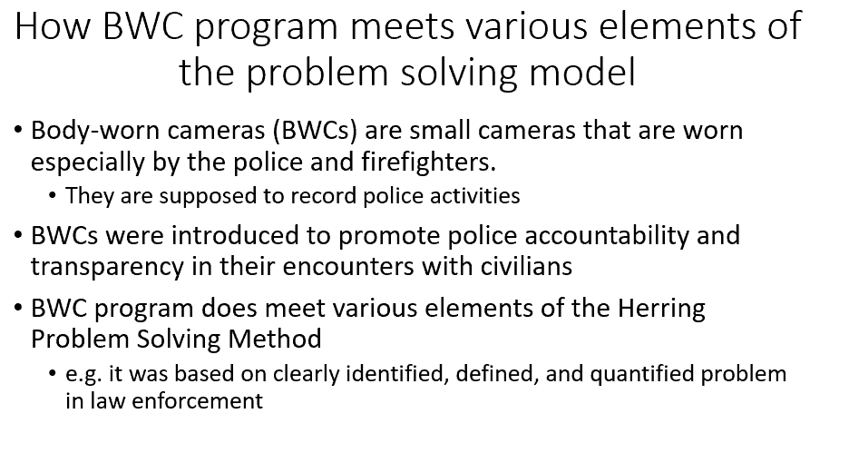 Problem Solving Evaluation Presentation