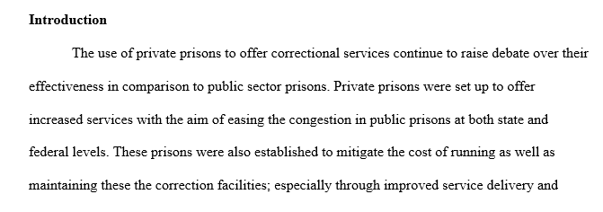 Consider the following topic: Should prisons be privatized