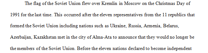 Fall of the Soviet Union during the Cold War