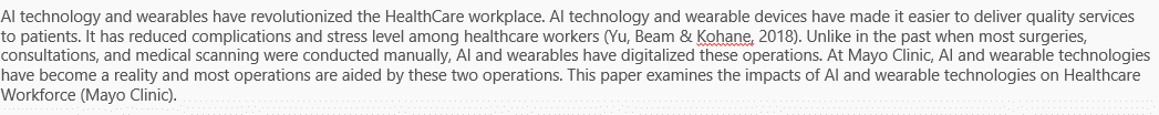 The development of artificial intelligence (AI) and wearable tech