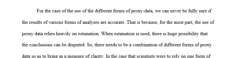 The different types of proxy data
