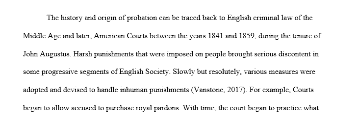 The history and origins of probation and parole