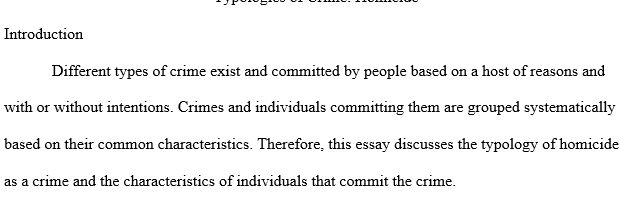 The possible reasoning the offender has for committing the crime