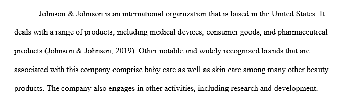 The procurement practices of Johnson and Johnson organization