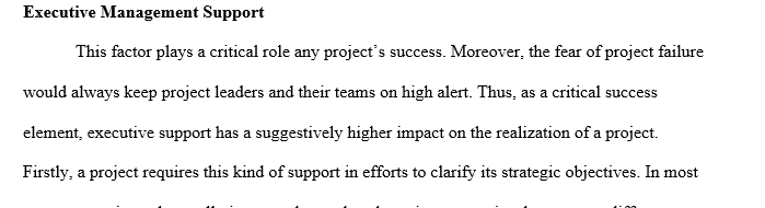 What are factors that lead to project success