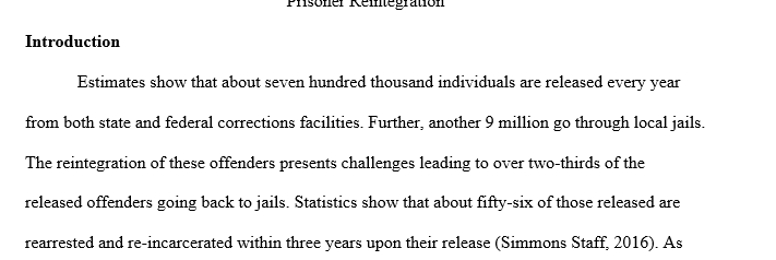 What can the corrections system do to help prepare the offender for reentry