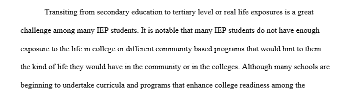 What post-secondary transition planning strategies