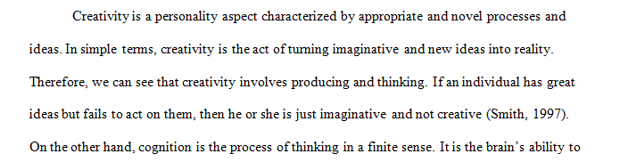 What role does cognition play in creativity