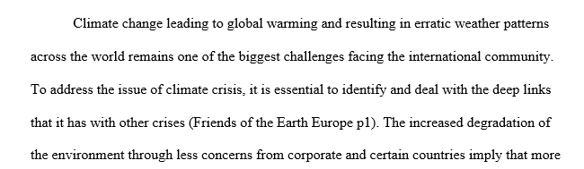 Write an essay about climate justice and environmental justice.