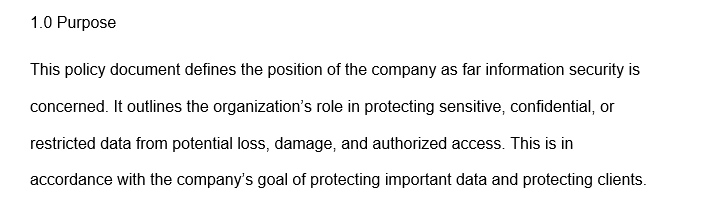 Writing an Information Security Policy