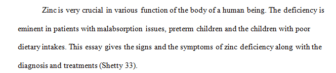 Zinc Deficiency