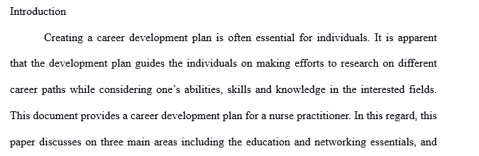 Brainstorm and create a list of knowledge and skills needed to enter into and advance in your chosen profession