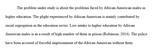 Challenges African American Males face in Higher Education