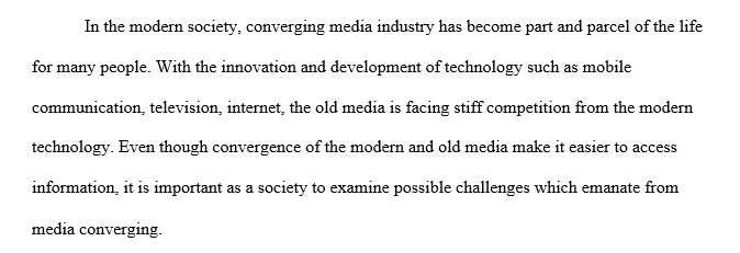 Challenges of converging industries and effects on E-Commerce
